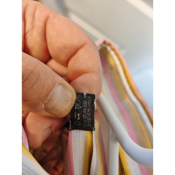 Men's St. Croix Pink Striped Long Sleeve Dress Shirt Sz L Made In Italy - Picture 10 of 10